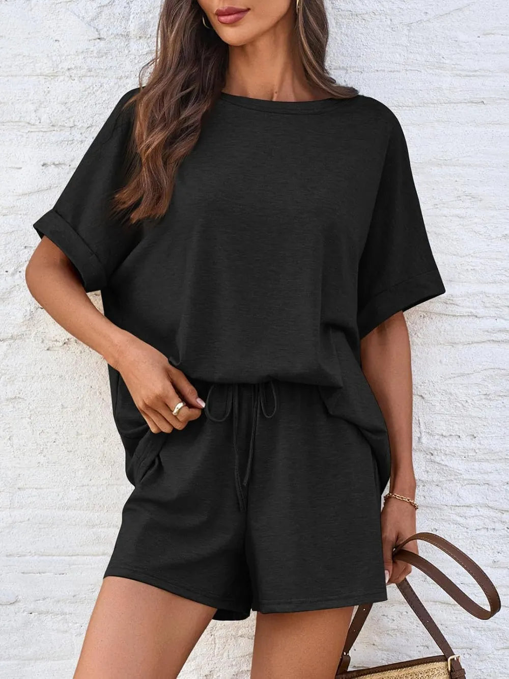 Women's T Shirt and Shorts Co-Ord Set