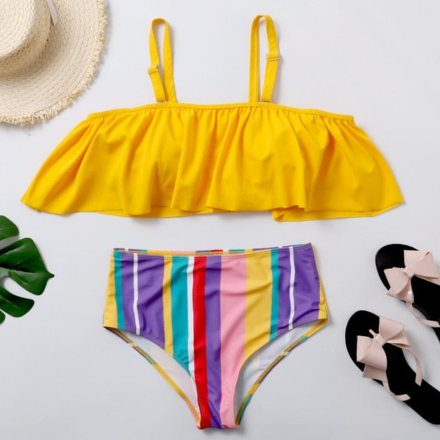 Bikini Top and High Waist Bottom