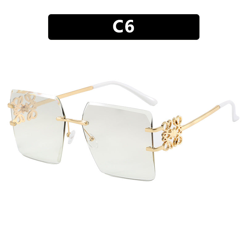 Ladies Square Frameless Sunglasses - various colours