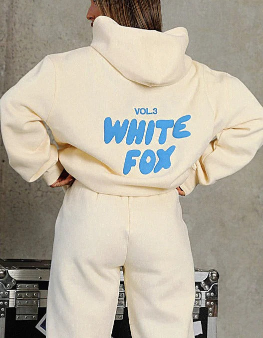 Hoodie & Tracksuit Bottom Set - White Fox - Up to 3XL - various colours