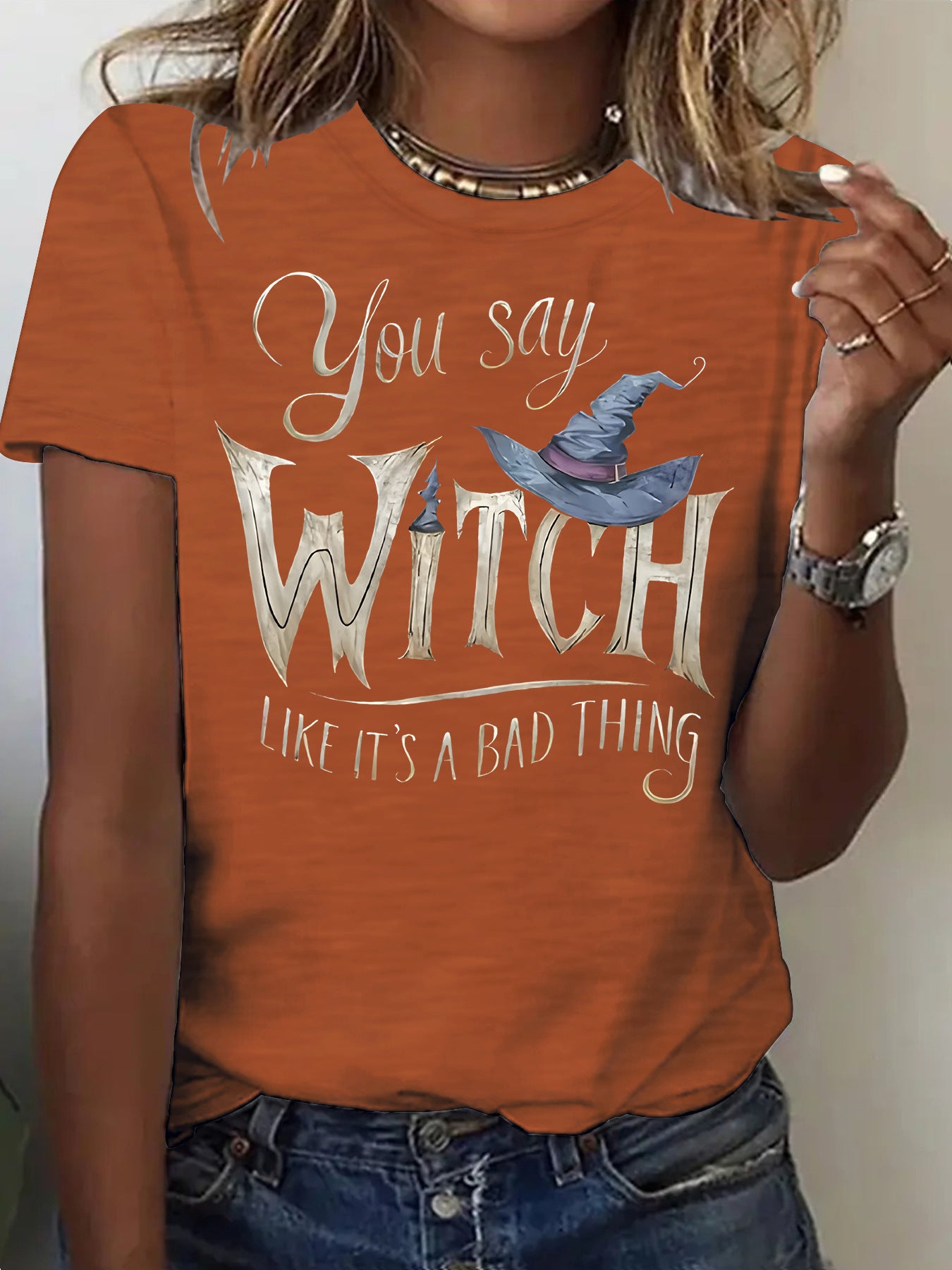 Slogan Halloween T Shirt - Witch Like It's A Bad Thing