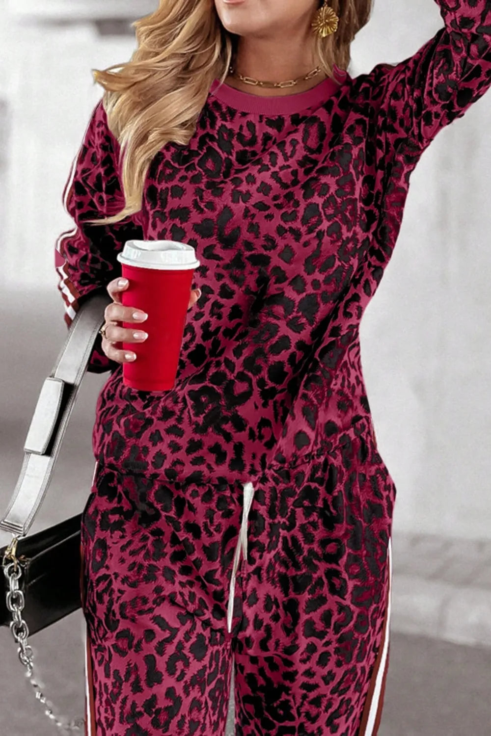 Women's Lounge Wear Set - Leopard Print - Various Colours