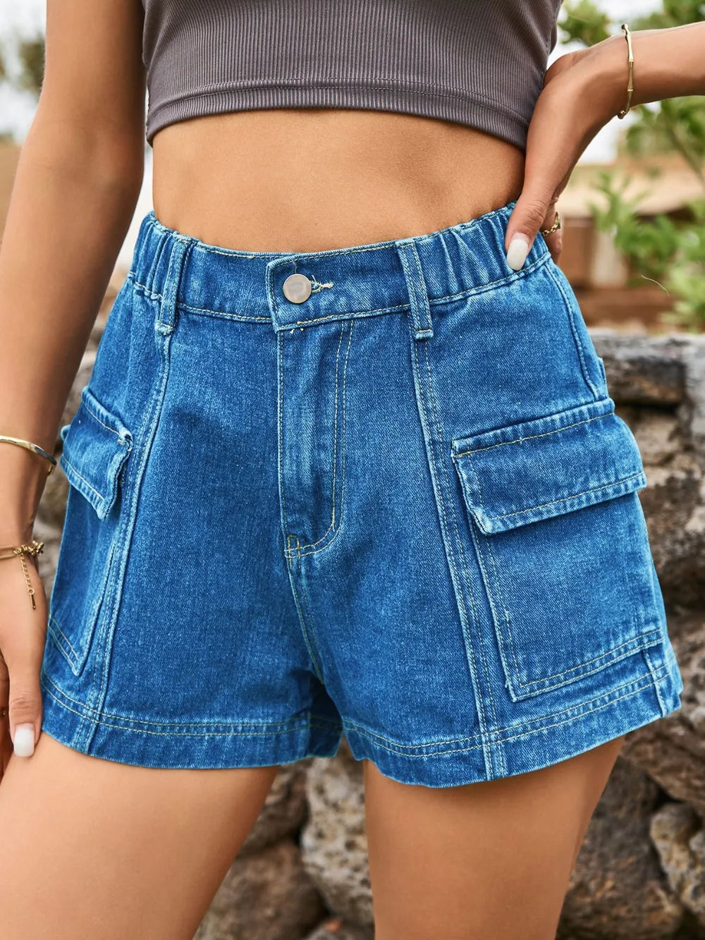 Women's High Waist Denim Shorts