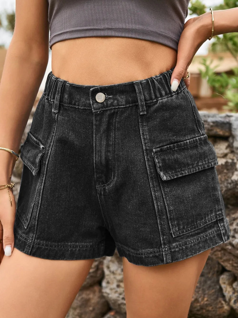 Women's High Waist Denim Shorts
