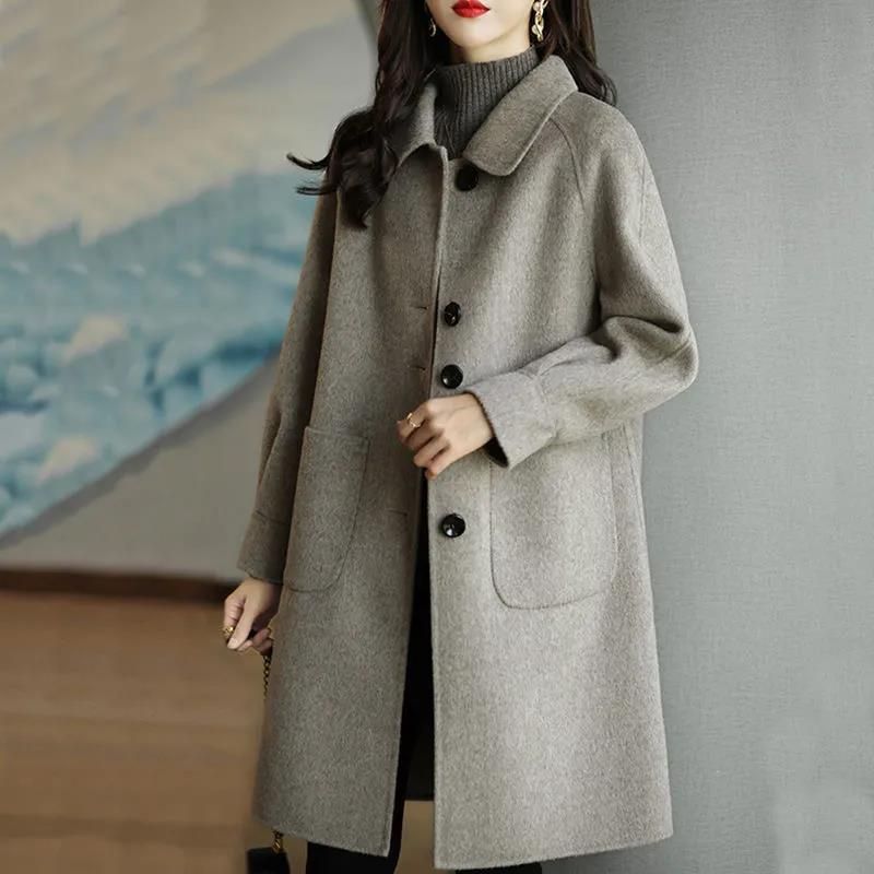 Women's Tweed Woolen Coat