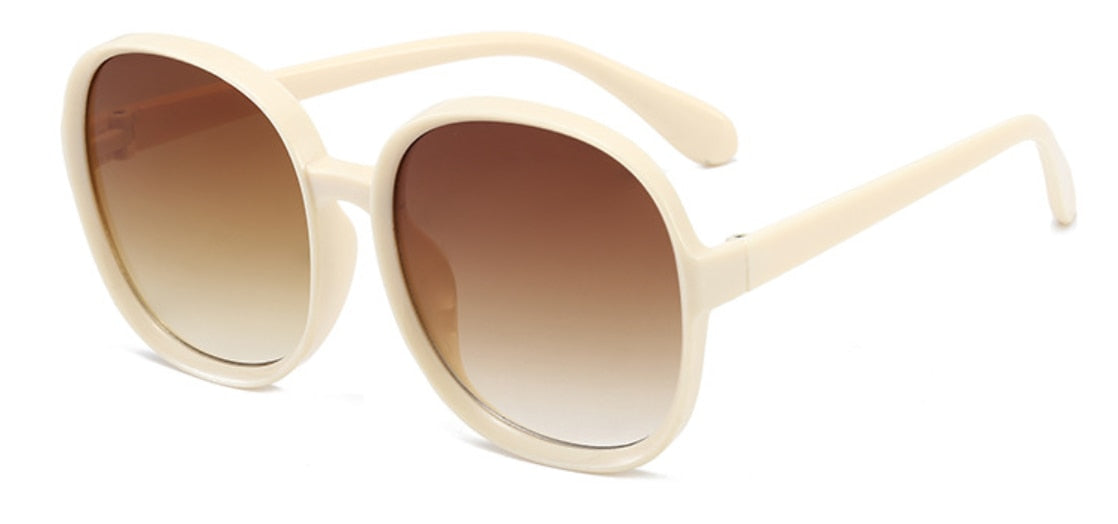 Ladies Oversize Round Frame Sunglasses - various colours