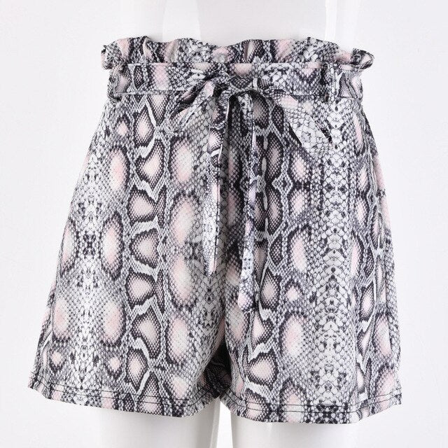 Women's Snake Print Shorts