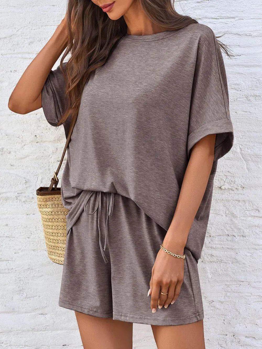 Women's T Shirt and Shorts Co-Ord Set