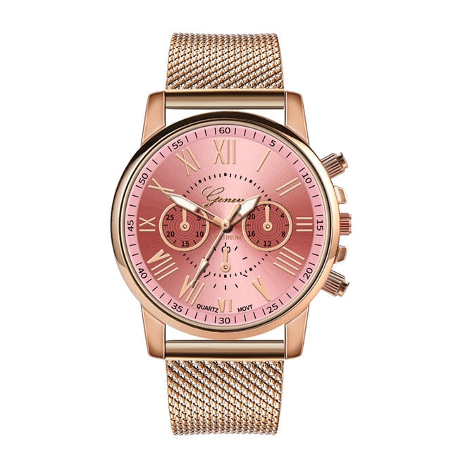 Ladies Quartz Wrist Watch - Leather Band