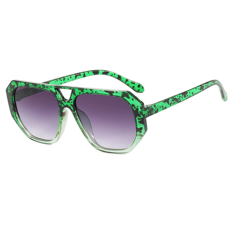 Ladies Double Beam Polygon Sunglasses - various colours