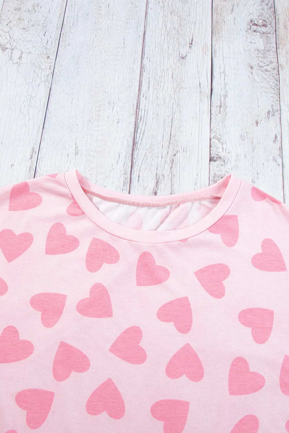 Women's Two Piece Heart Print Long Sleeve Pyjama Set