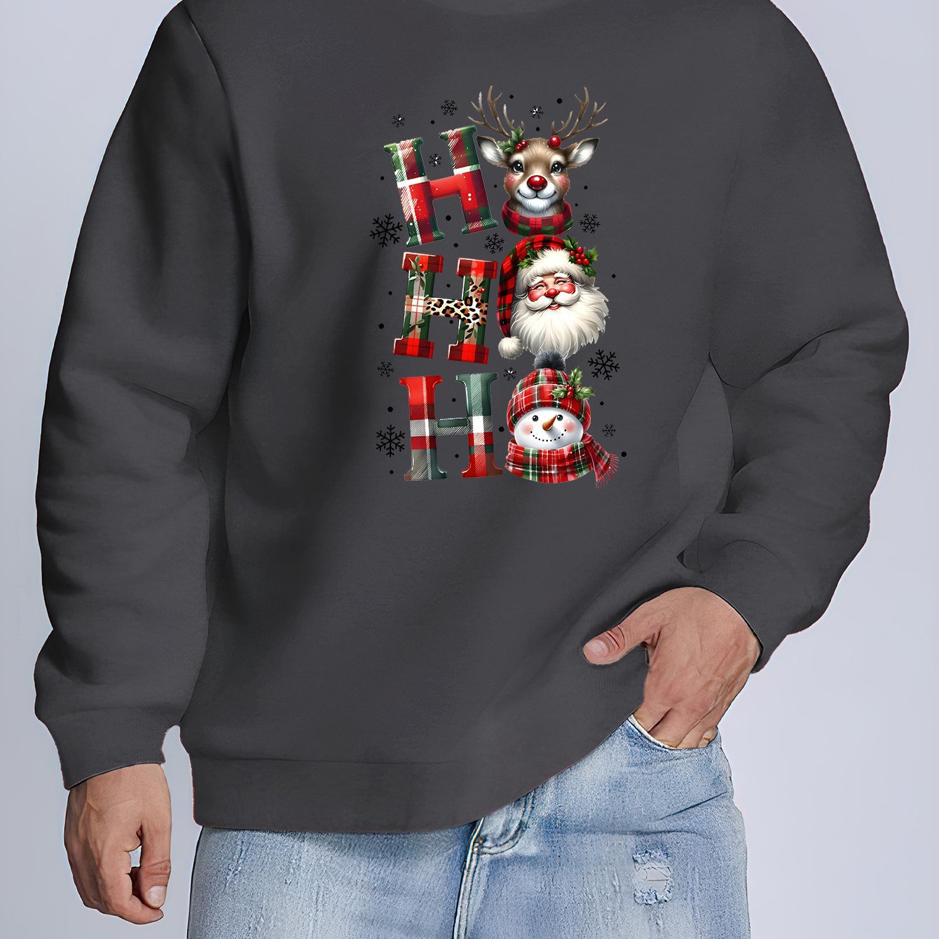 Men's Christmas Sweatshirt - Ho Ho Ho