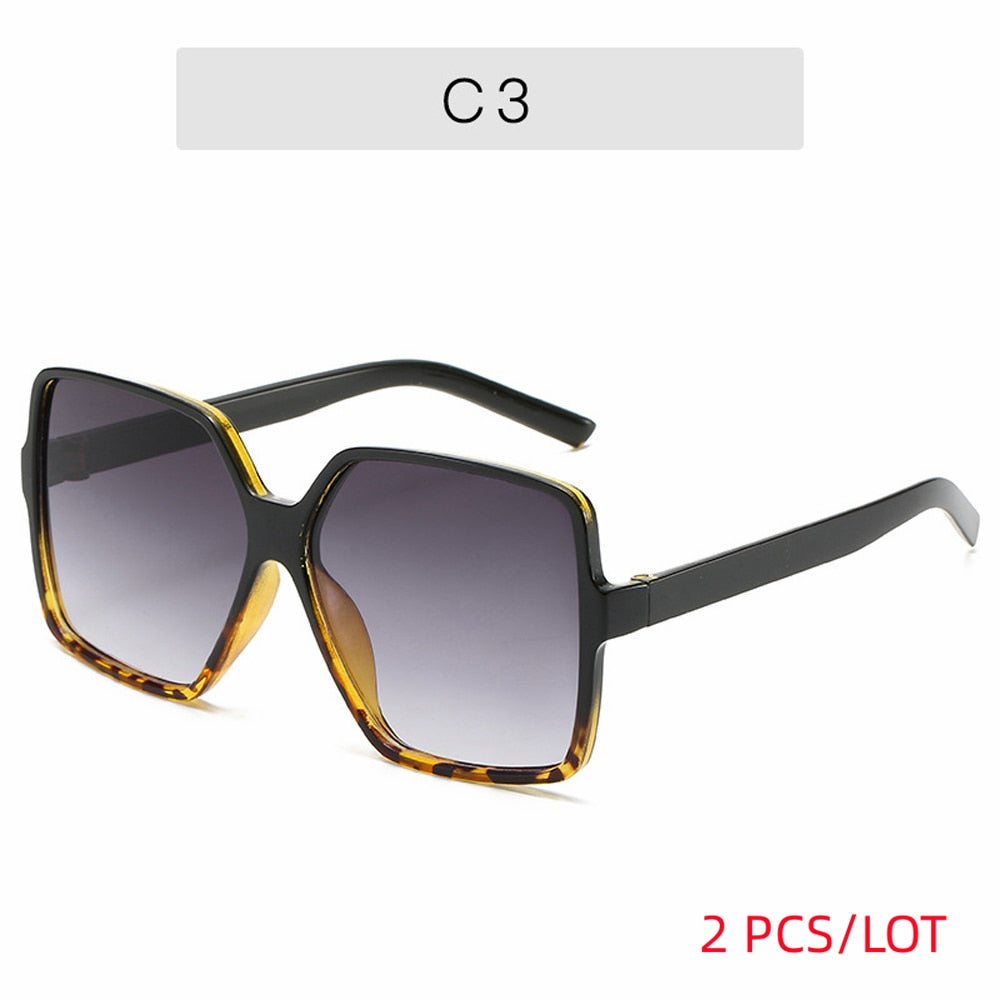 Ladies Square Oversized Sunglasses - various colours