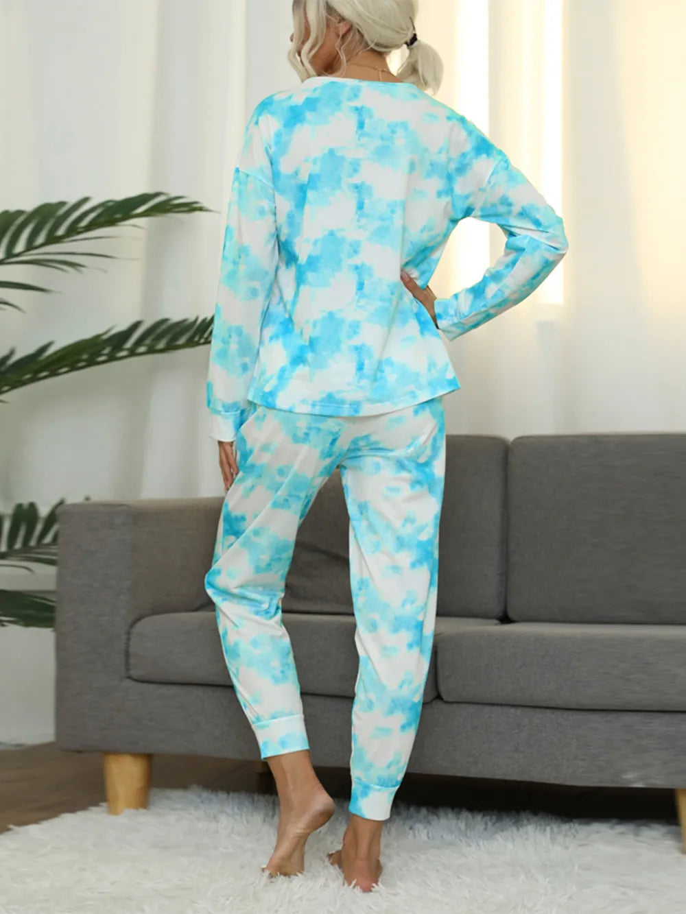 Women's Pyjama Set - Top & Trousers - Tie Dye - Assorted Colours