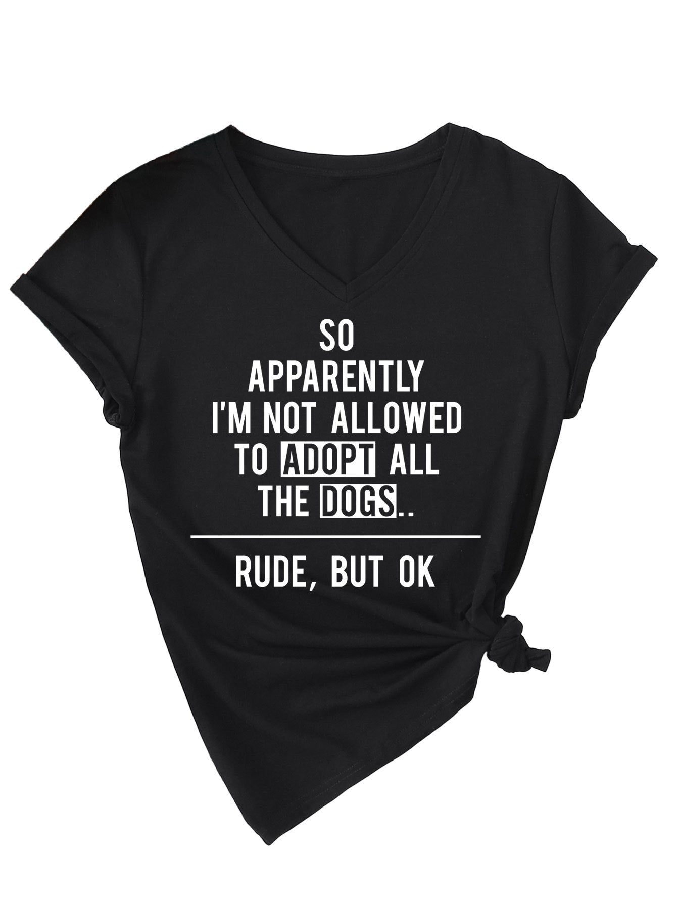 Slogan Tee - Adopt the Dogs - various colours