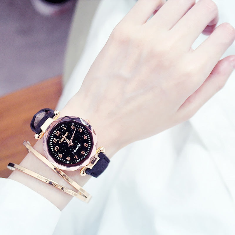 Ladies Quartz Wrist Watch & Bracelet Set