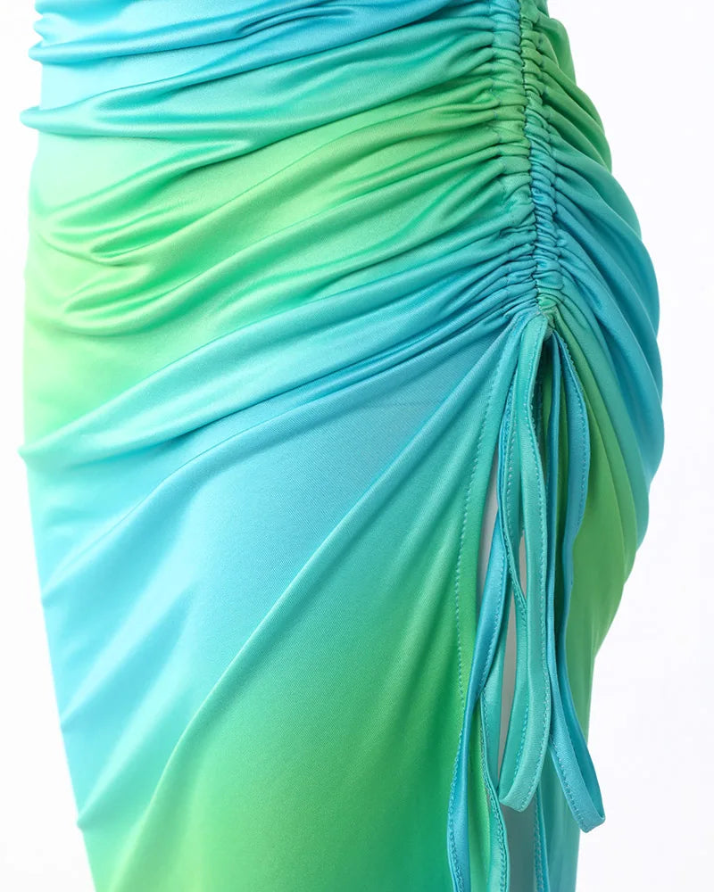 Women's Ombre Ruched Dress
