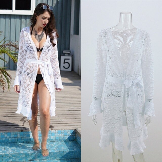Women's Beach Cover Up Long Sleeve