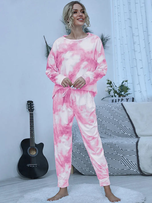 Women's Pyjama Set - Top & Trousers - Tie Dye - Assorted Colours