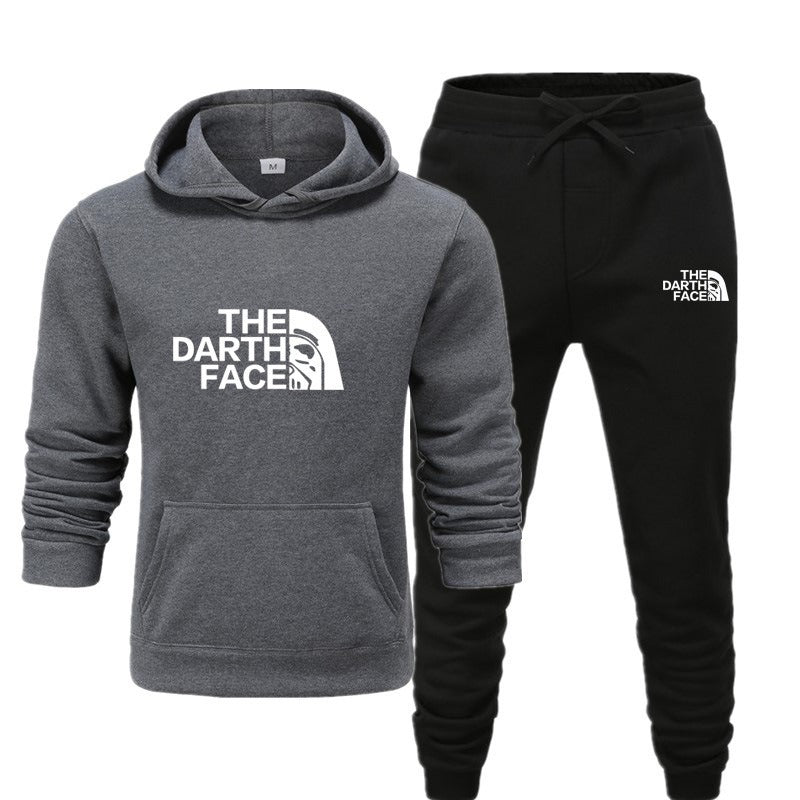 Men's Hoodie and Tracksuit Bottom Set - The Darth Face