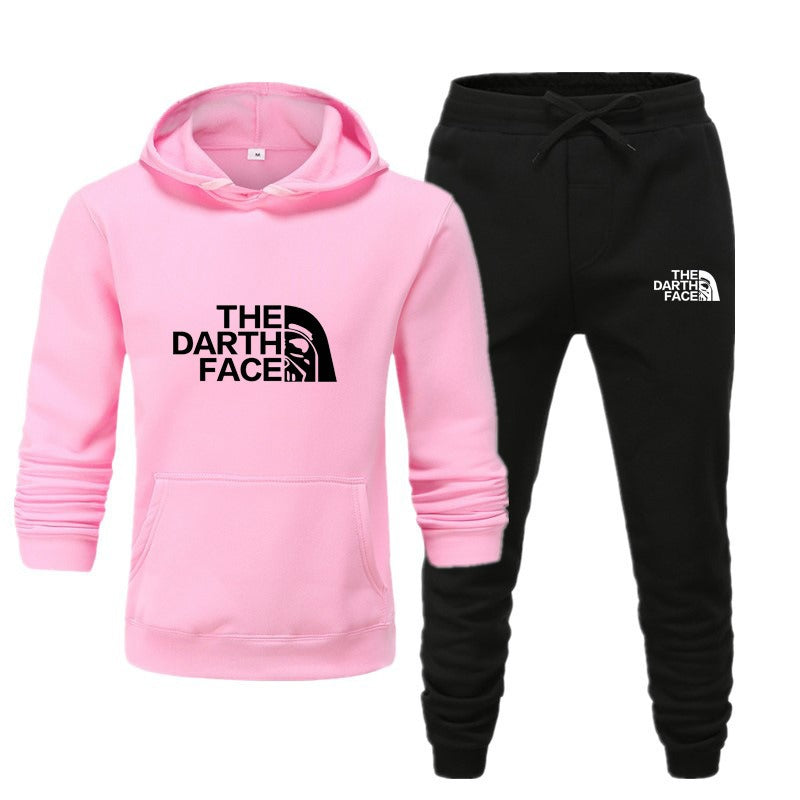 Men's Hoodie and Tracksuit Bottom Set - The Darth Face