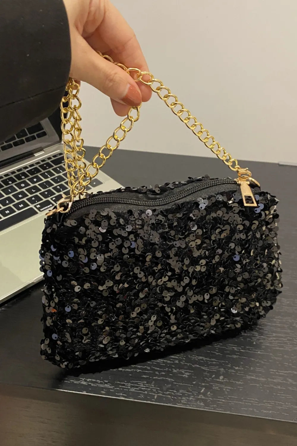 Sequin Removable Strap Shoulder Bag - various colours