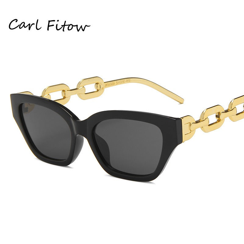 Ladies Cateye Chain Arm Sunglasses - various colours