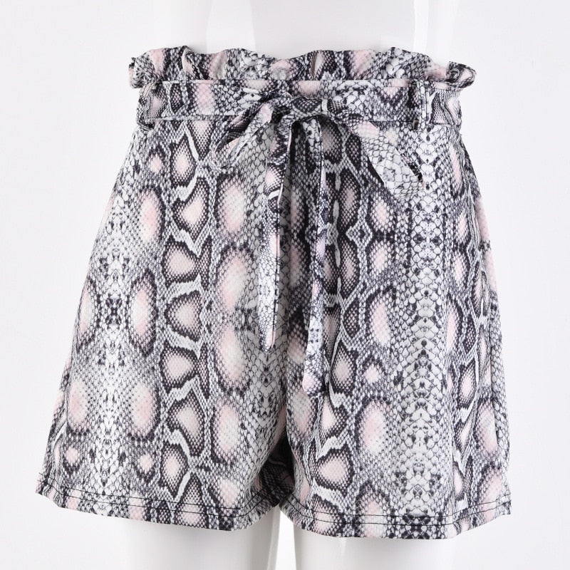 Women's Snake Print Shorts