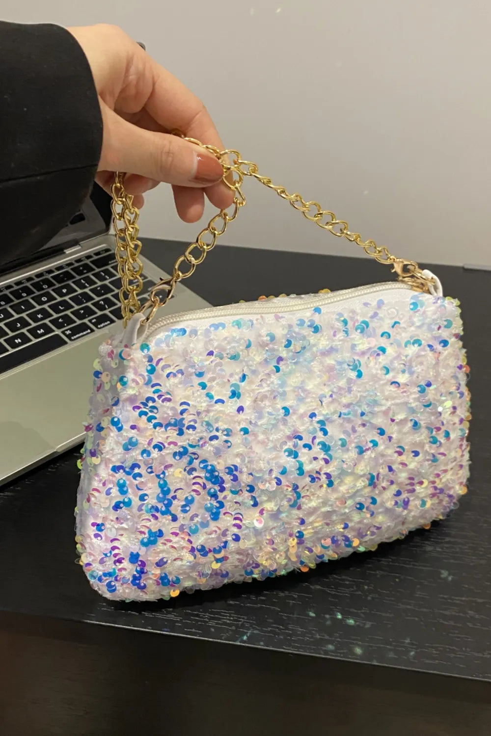 Sequin Removable Strap Shoulder Bag - various colours