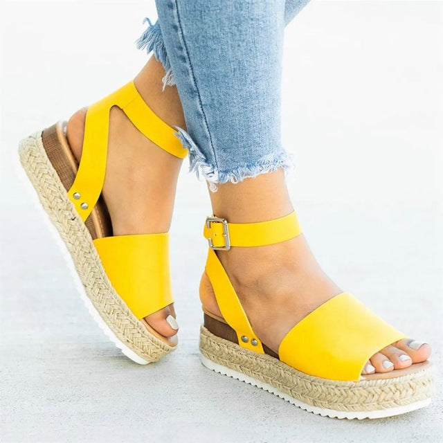 Women's Leopard Print Wedge Sandal