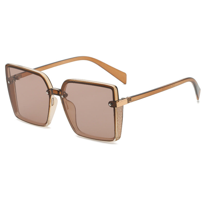 Ladies Retro Square Frame Sunglasses