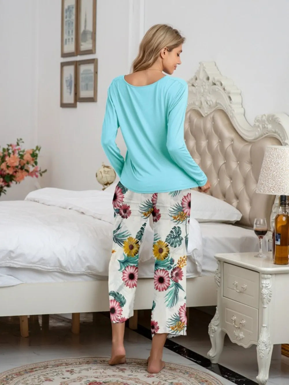 Women's Pyjama Set - Top & Trousers - Assorted Colours