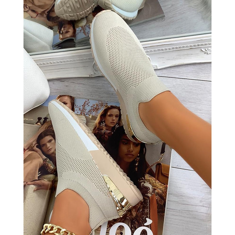 Slip-on Flat Wedge Trainer
