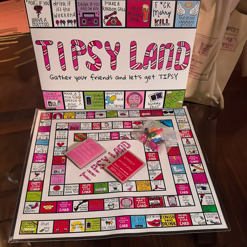 Adult Tipsy Land Drinking Game: Interactive game for adults
