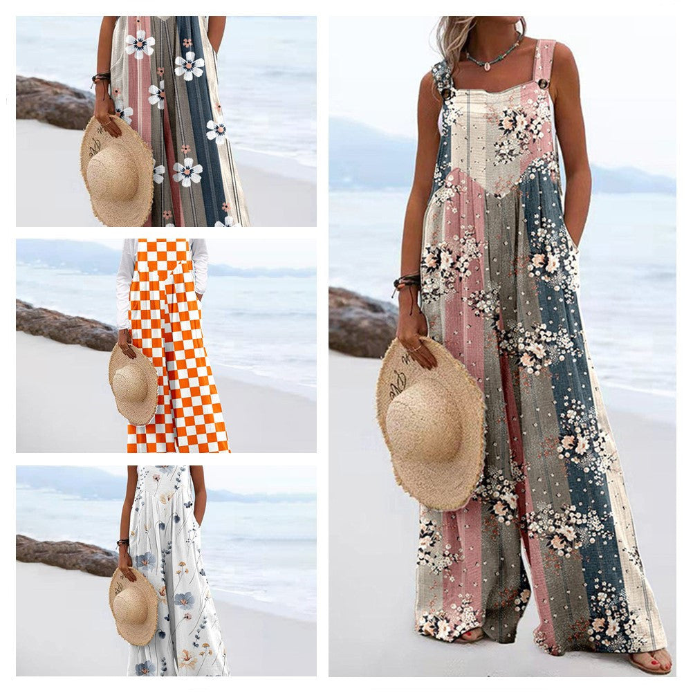 Women's Summer Jumpsuit Romper - various colours patterns
