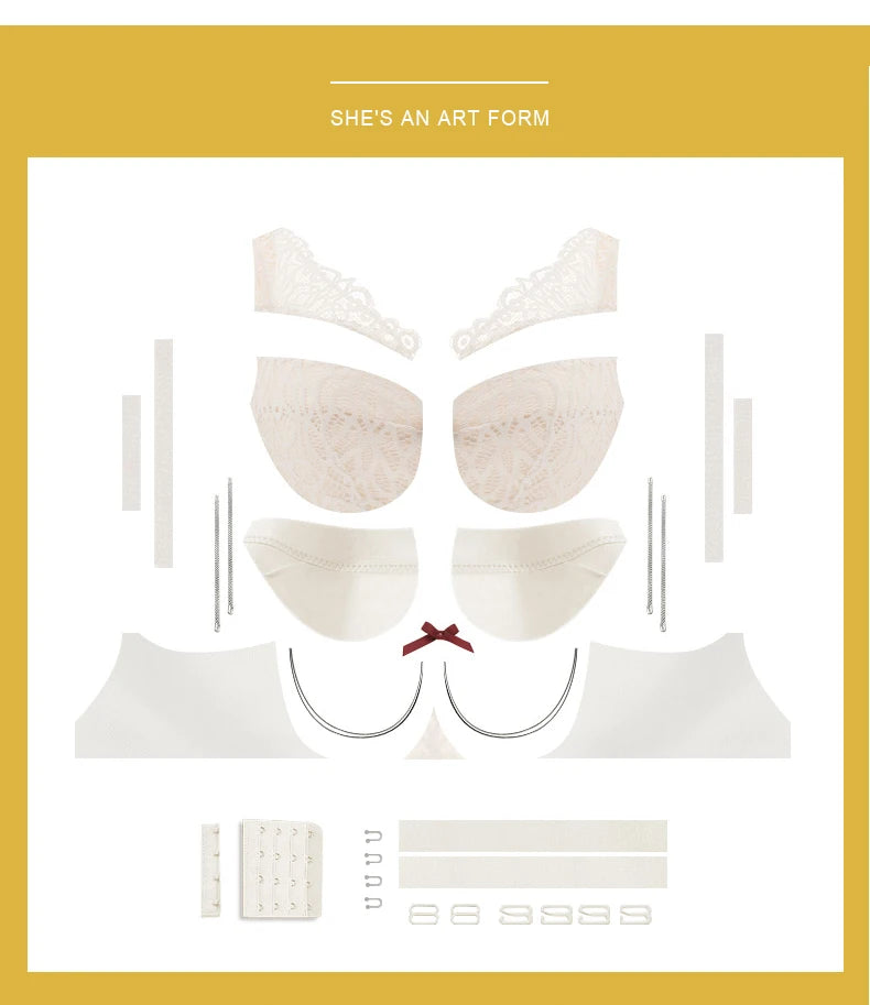 A32 - Ladies Full Coverage Lightly Padded Underwire Lace Bra 32-46 B-J Cup