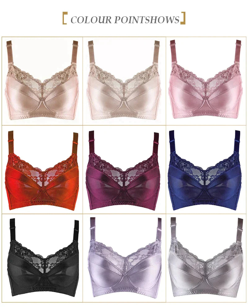 A47 - Ladies Underwired Floral Embroidered Pink Bra 34-48 B-H cup