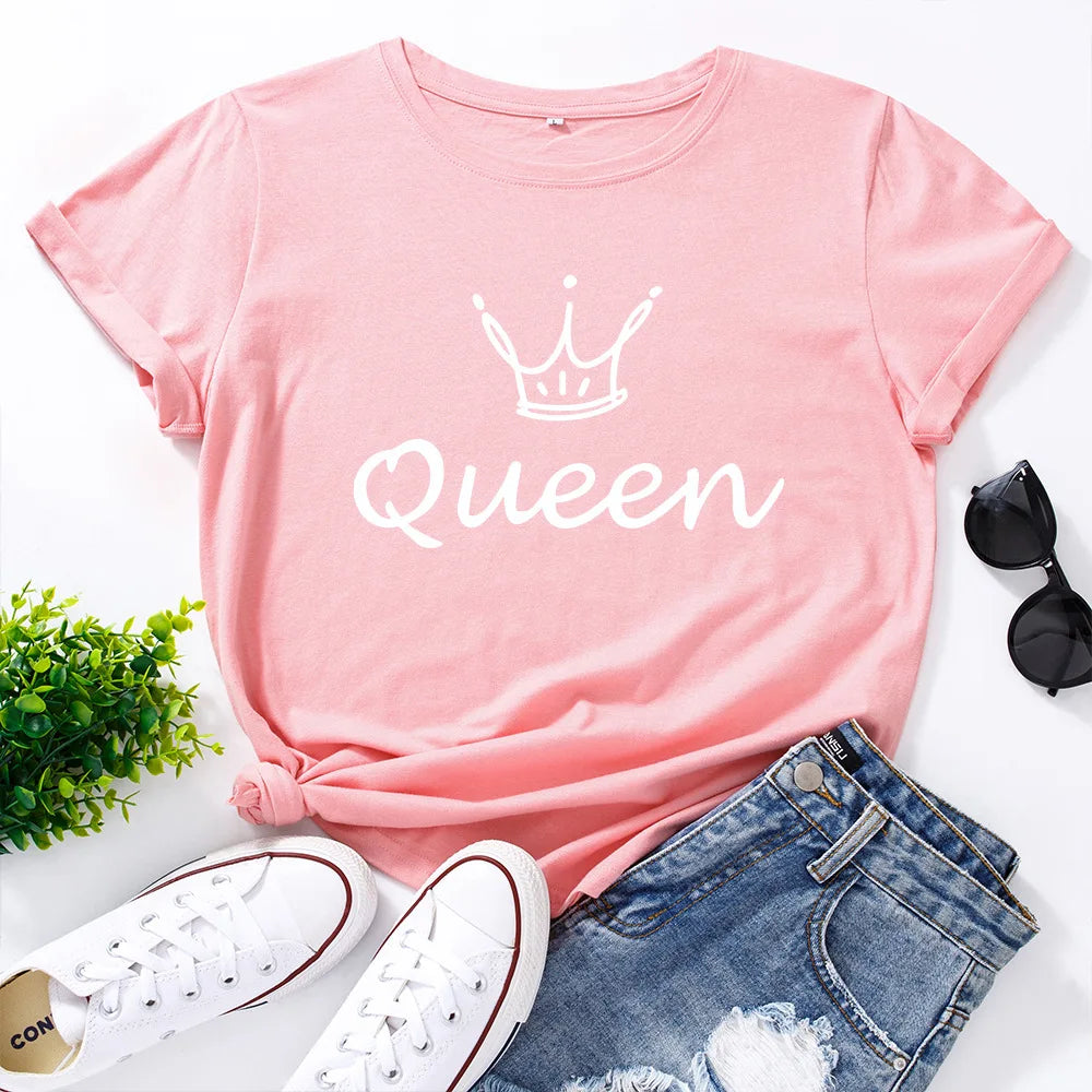 Ladies Slogan T-Shirt - Queen - various colours - size S - 3XL