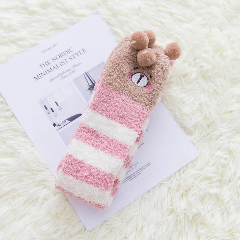 Socks - Over The Knee - Winter Fluffy Fleece