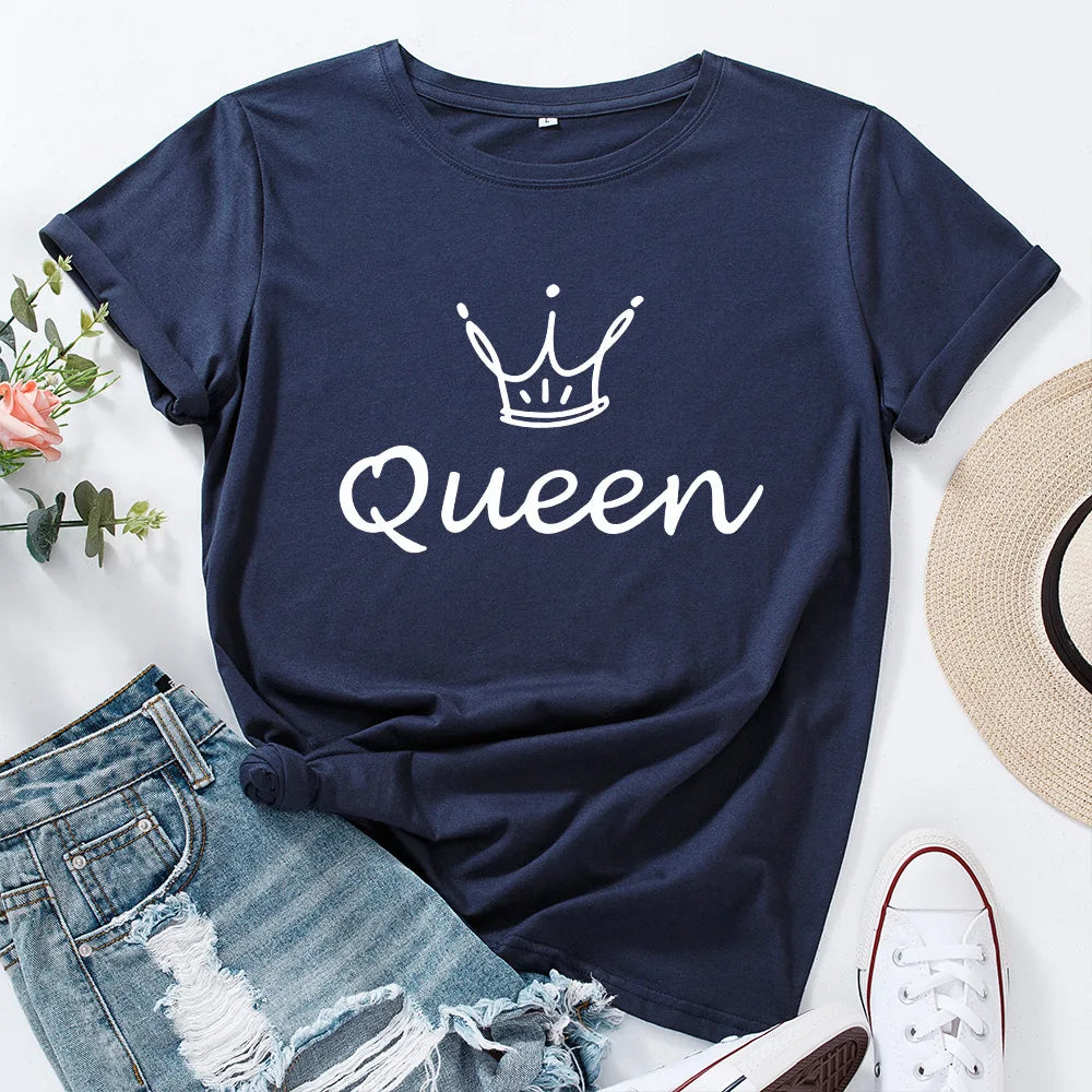 Ladies Slogan T-Shirt - Queen - various colours - size S - 3XL