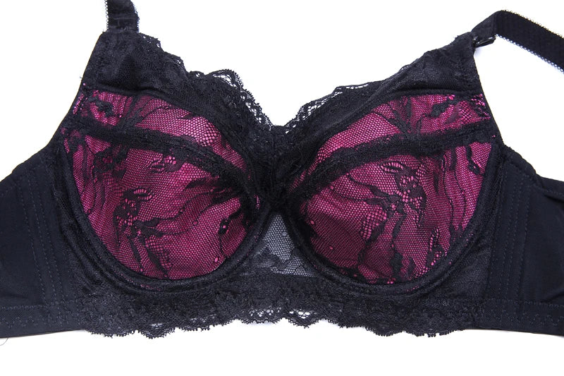 Nursing Maternity Full Figure Lightly Lined Underwire Lace Bra Multi Purple Red 34-48 B-H Cup