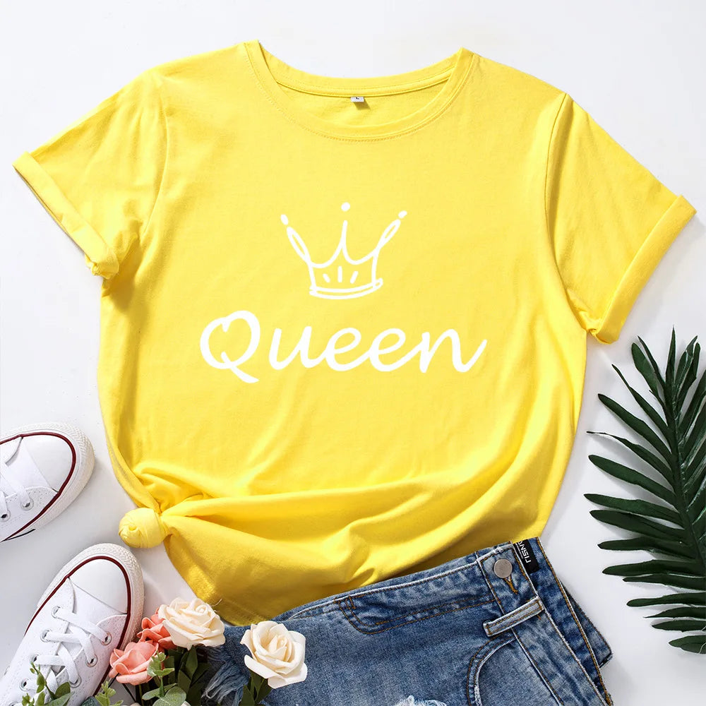 Ladies Slogan T-Shirt - Queen - various colours - size S - 3XL