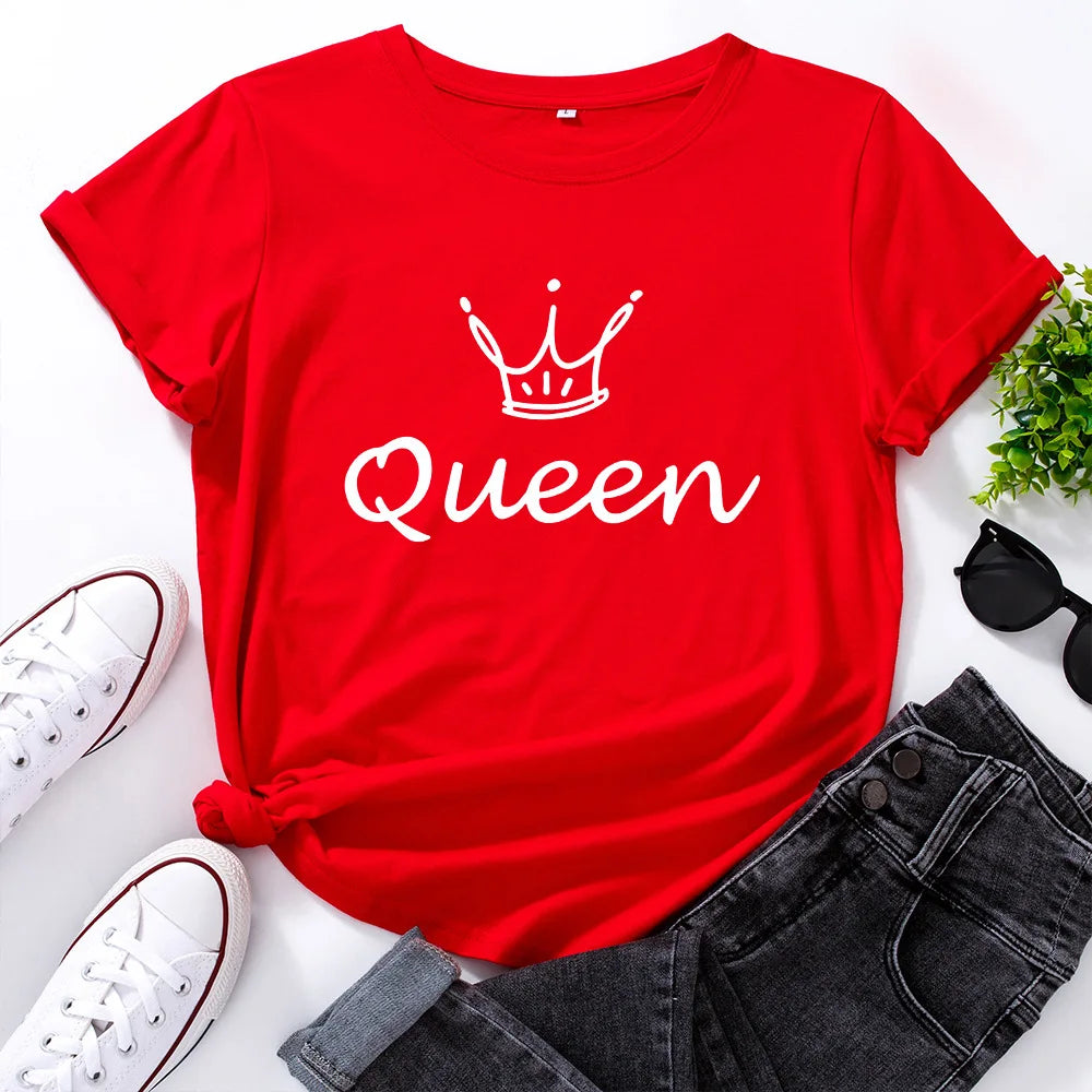 Ladies Slogan T-Shirt - Queen - various colours - size S - 3XL