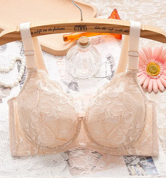 A43 - Ladies Lace Underwire Nude Bra 34-48 B-H cup