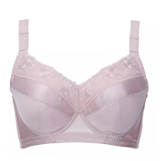 A33 - Ladies Smooth Lightly Lined Underwire Seamless Lace Mink Bra 34-48 B-H cup