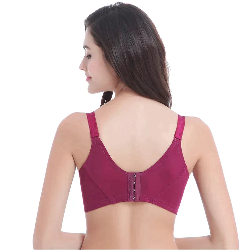 A27 - Ladies Floral Embroidered Lightly Lined Underwired Bra Purple 34-48 B-H cup