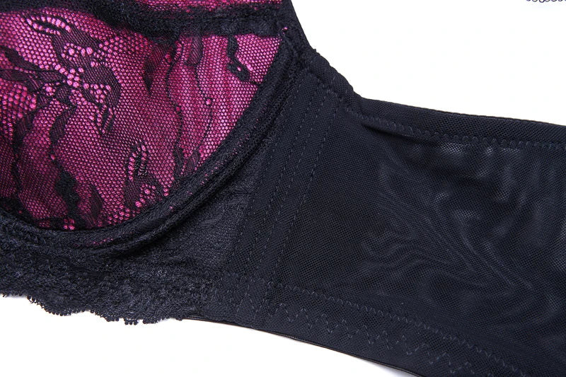 Nursing Maternity Full Figure Lightly Lined Underwire Lace Bra Multi Purple Red 34-48 B-H Cup
