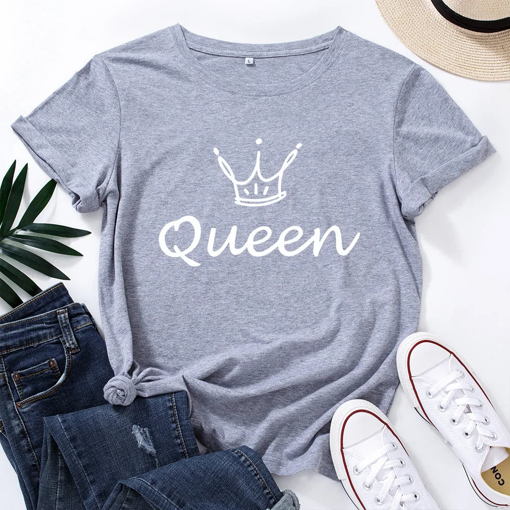 Ladies Slogan T-Shirt - Queen - various colours - size S - 3XL