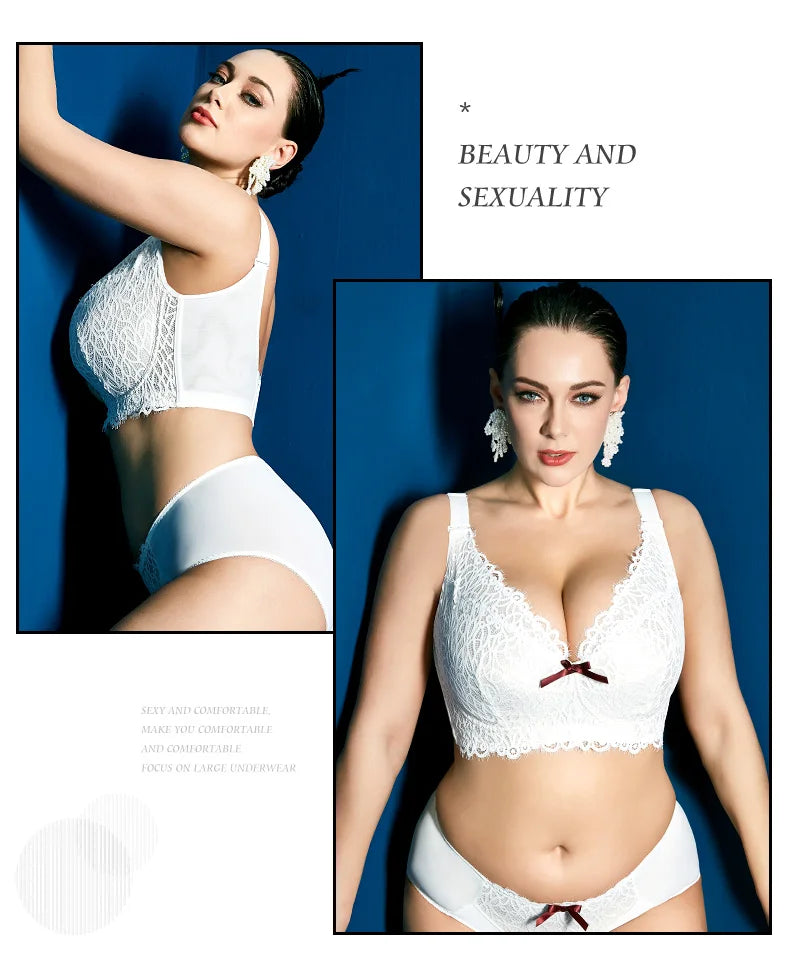 A32 - Ladies Full Coverage Lightly Padded Underwire Lace Bra 32-46 B-J Cup