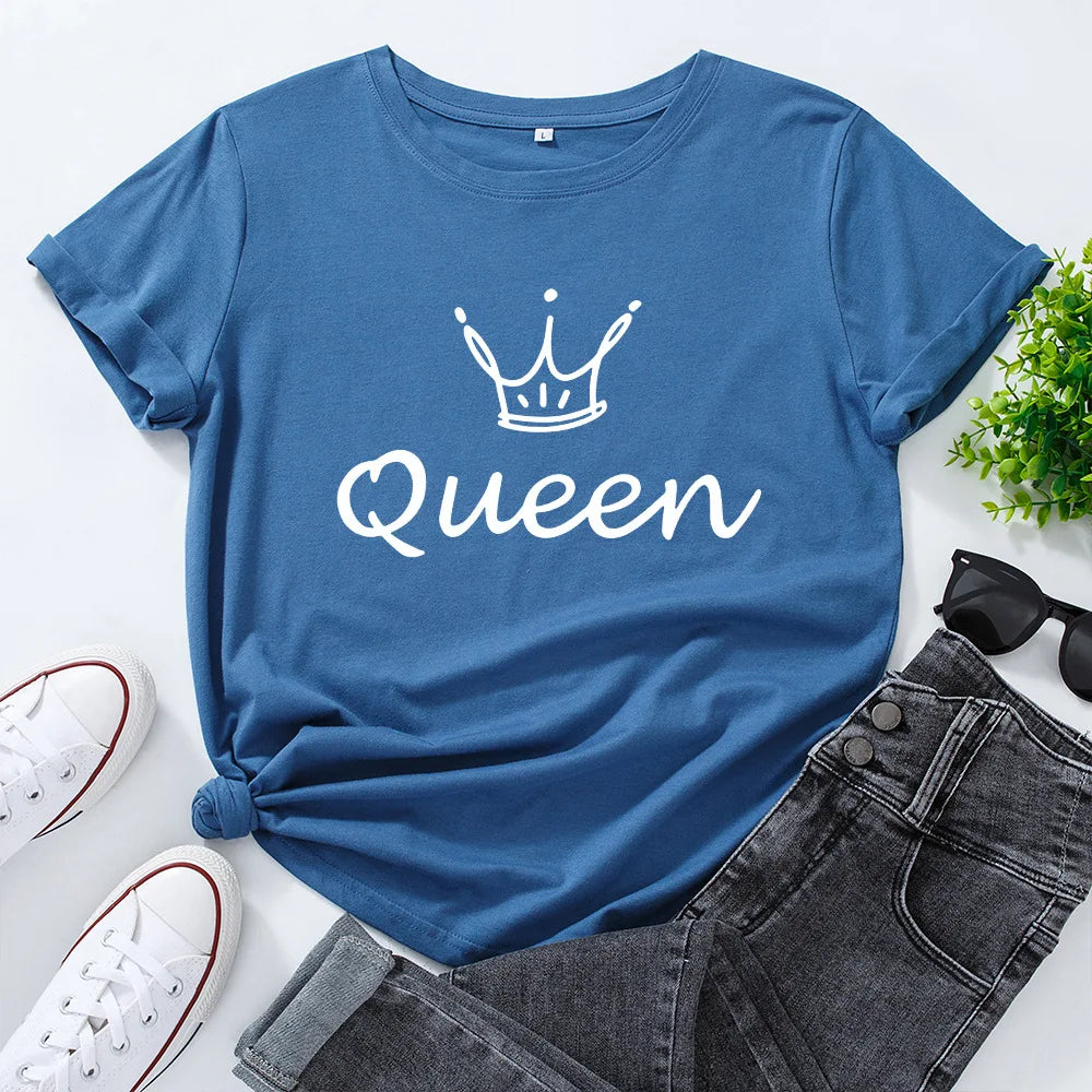 Ladies Slogan T-Shirt - Queen - various colours - size S - 3XL